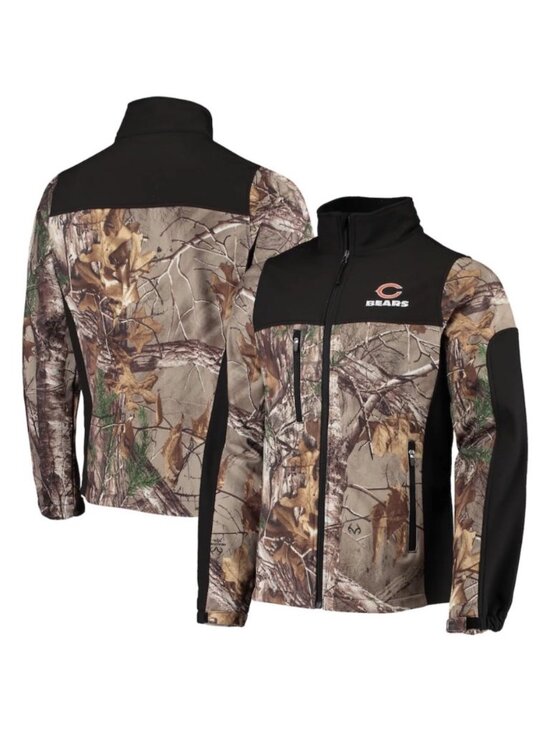 Dunbrooke Other - NWT- Realtree Camo  Black Chicago Bears Softshell L Full-Zip Jacket fleece lined